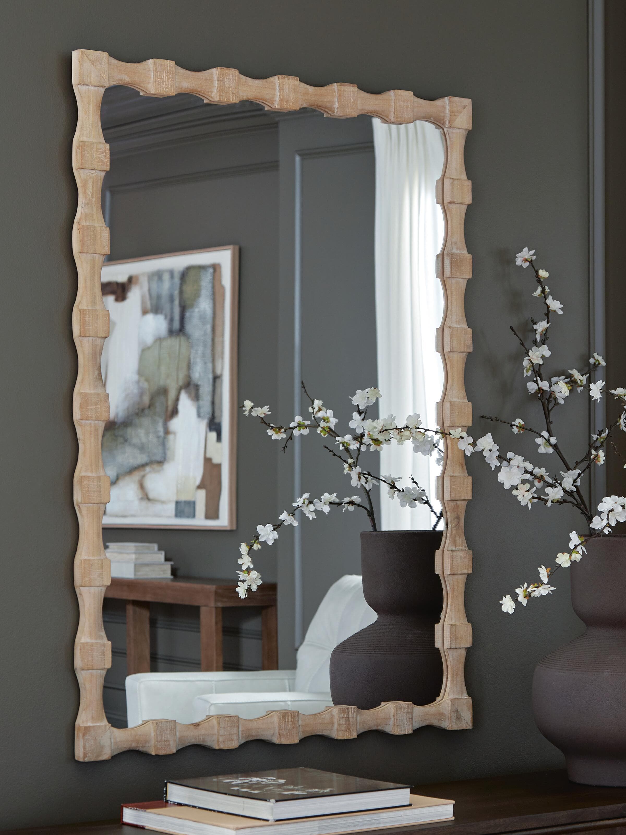 Acelmore Accent Mirror — Light Brown — view 2