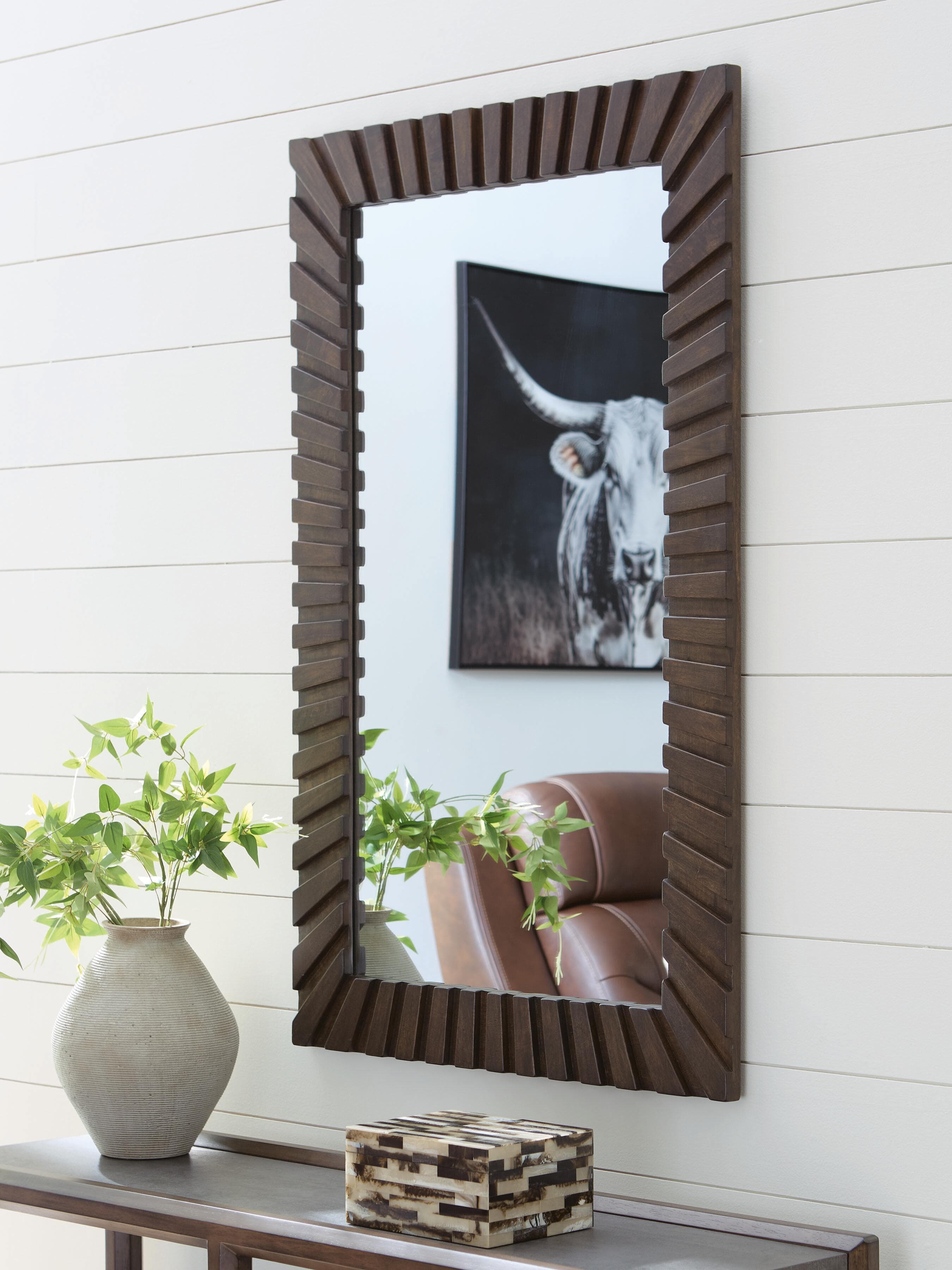 Advin Accent Mirror — Dark Brown — view 2