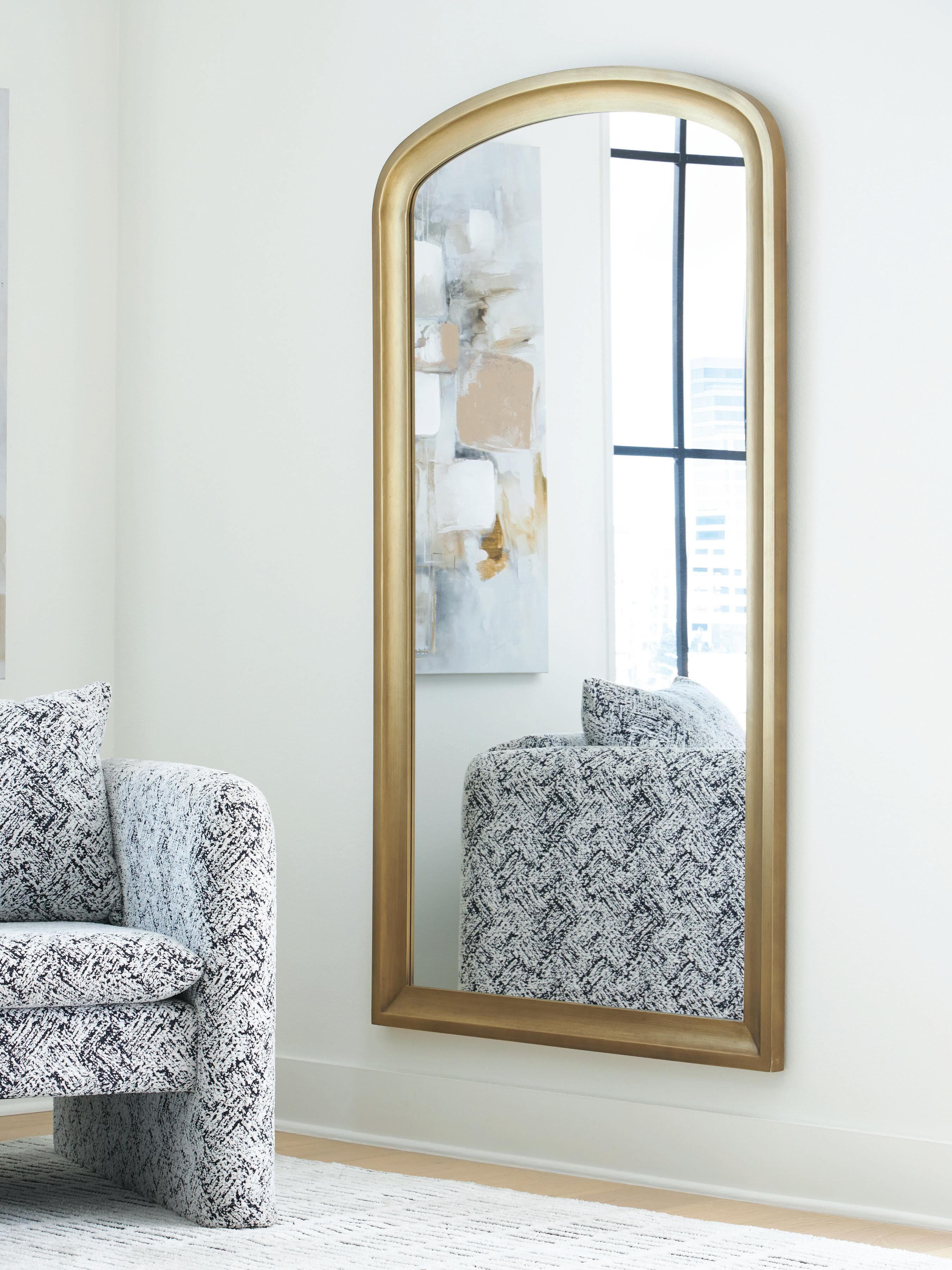 Fintan Floor Mirror — Gold Finish — view 2