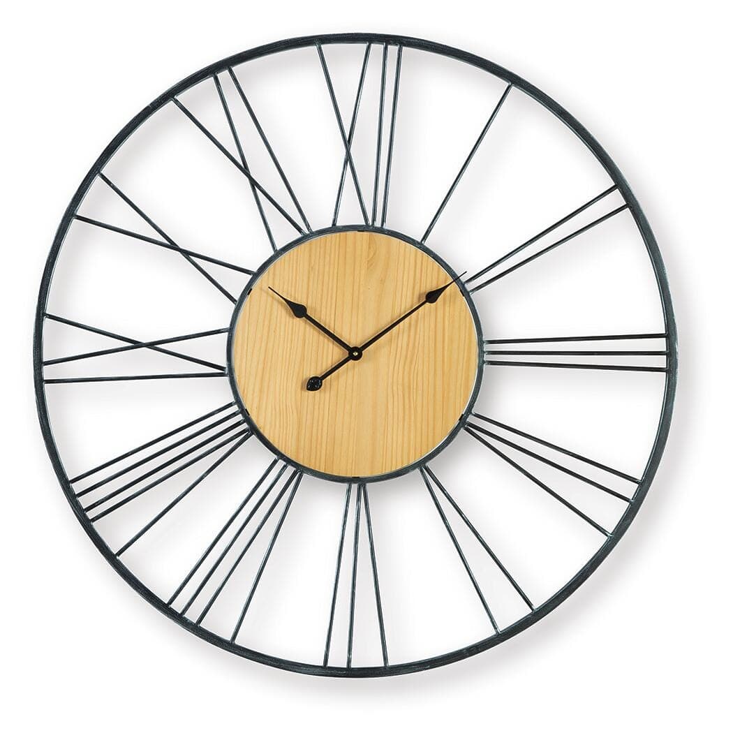 Brockett Wall Clock — Black/Natural — view 3