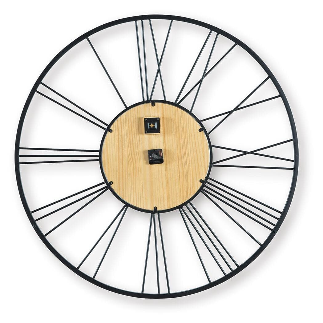 Brockett Wall Clock — Black/Natural — view 4