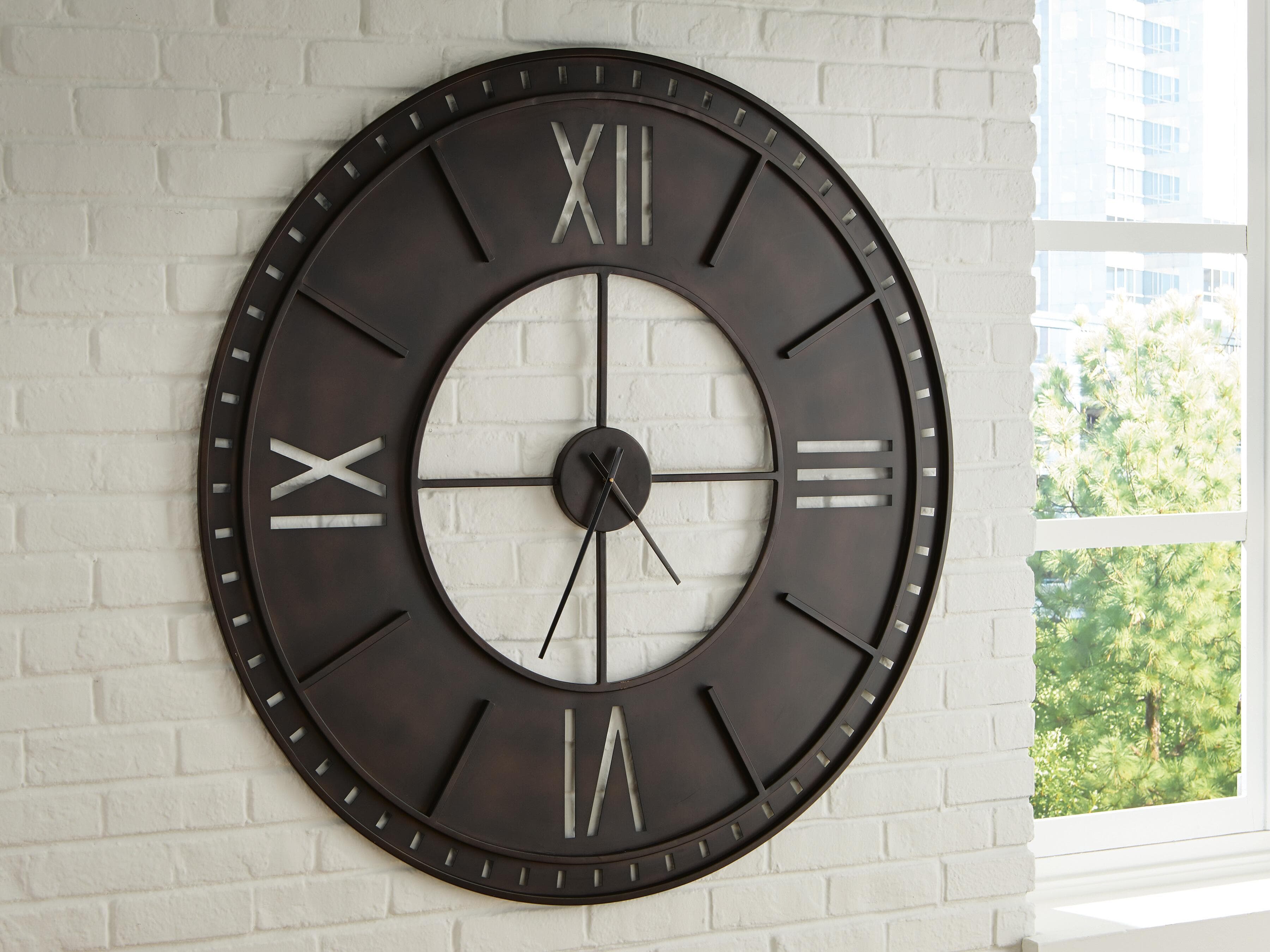 Lytle Wall Clock — Antique Brown — view 2