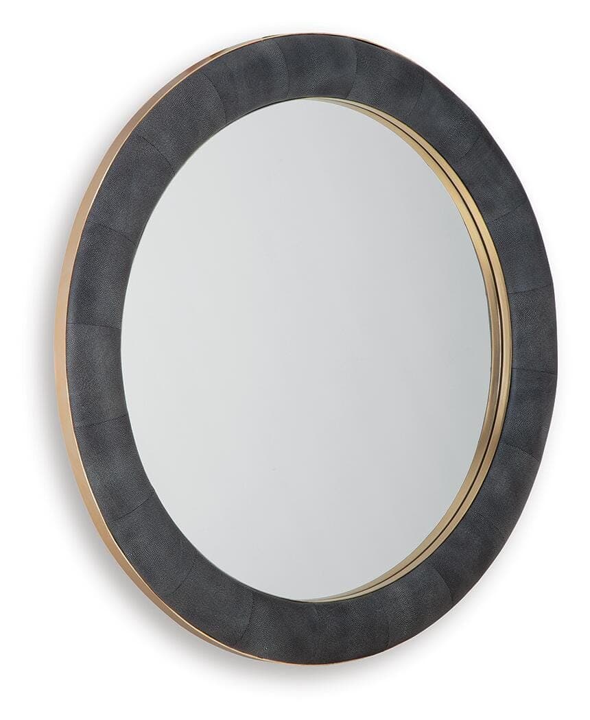 Corinsworth Accent Mirror — Charcoal/Brass Finish — view 3