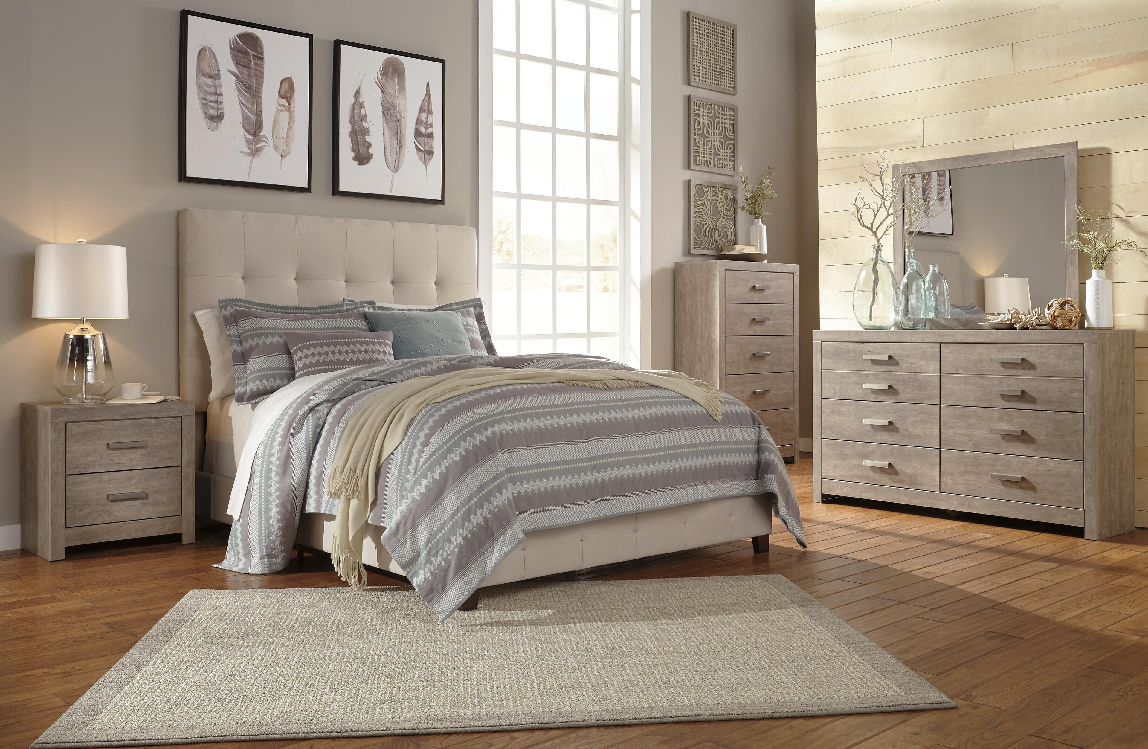 Dolante Queen Upholstered Bed — Brown/Beige — view 7