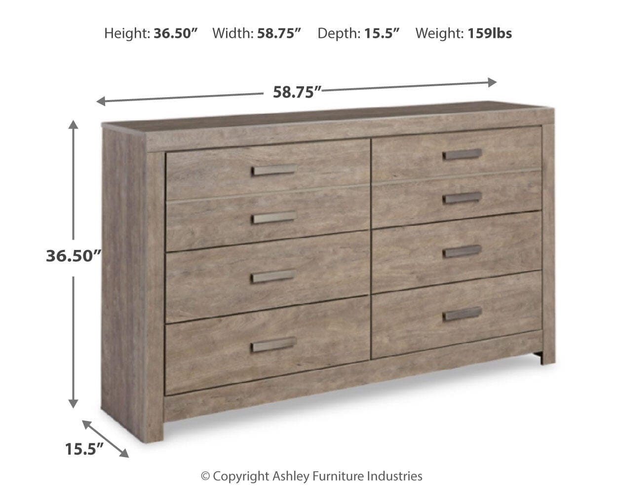 Culverbach Dresser — Black/Gray — view 4
