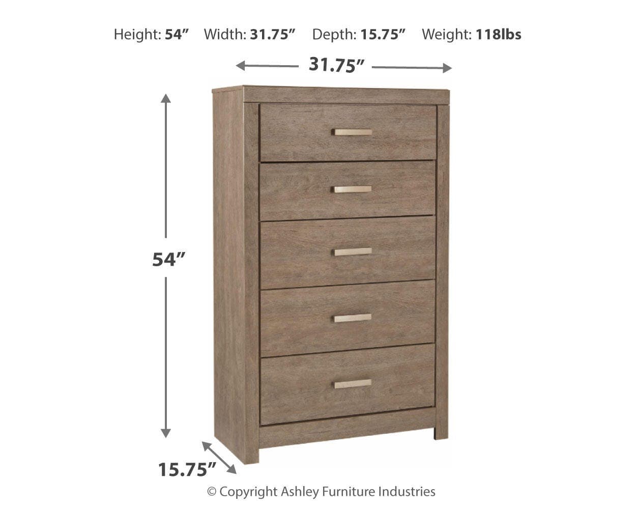 Culverbach Chest of Drawers — Black/Gray — view 5