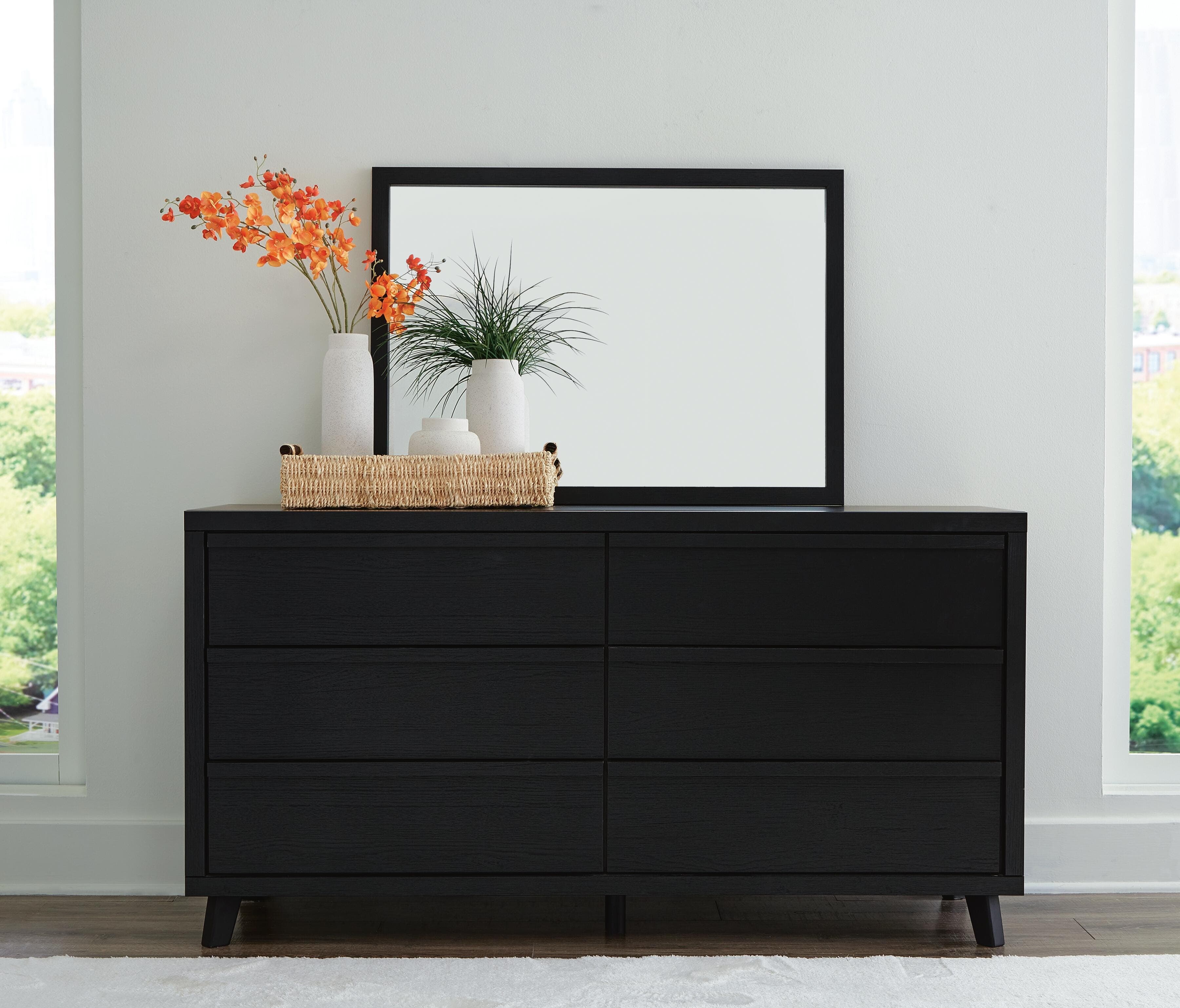 Danziar Dresser and Mirror — Black/Gray — view 2