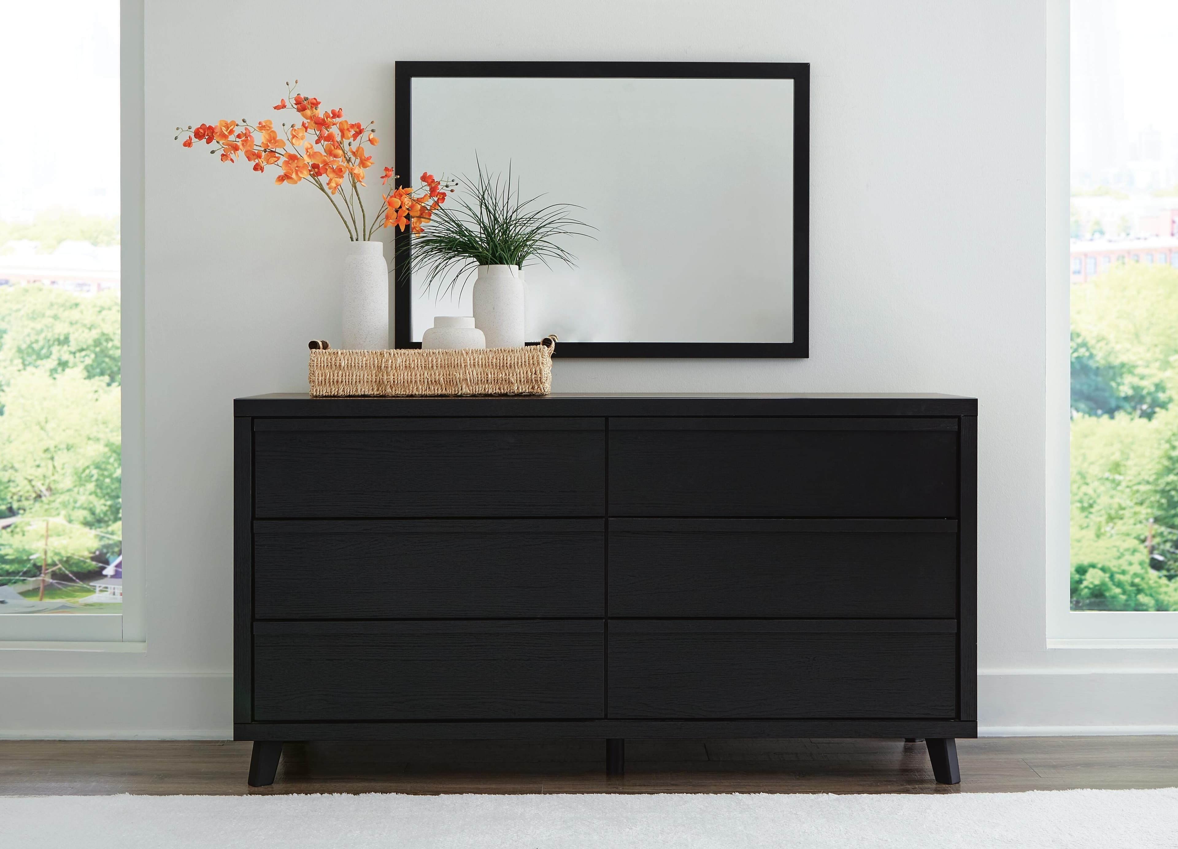 Danziar Dresser and Mirror — Black/Gray — view 5