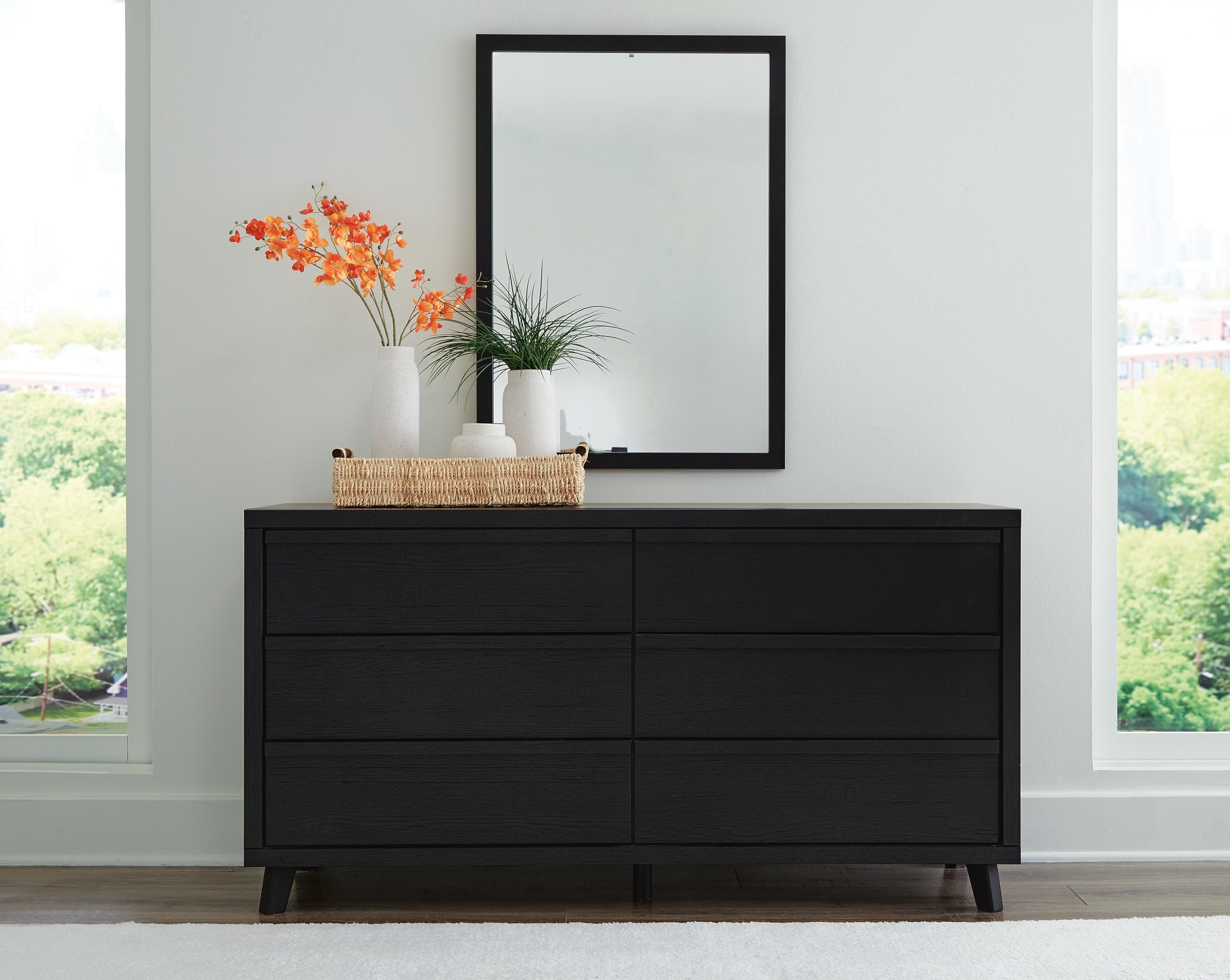 Danziar Dresser and Mirror — Black/Gray — view 6