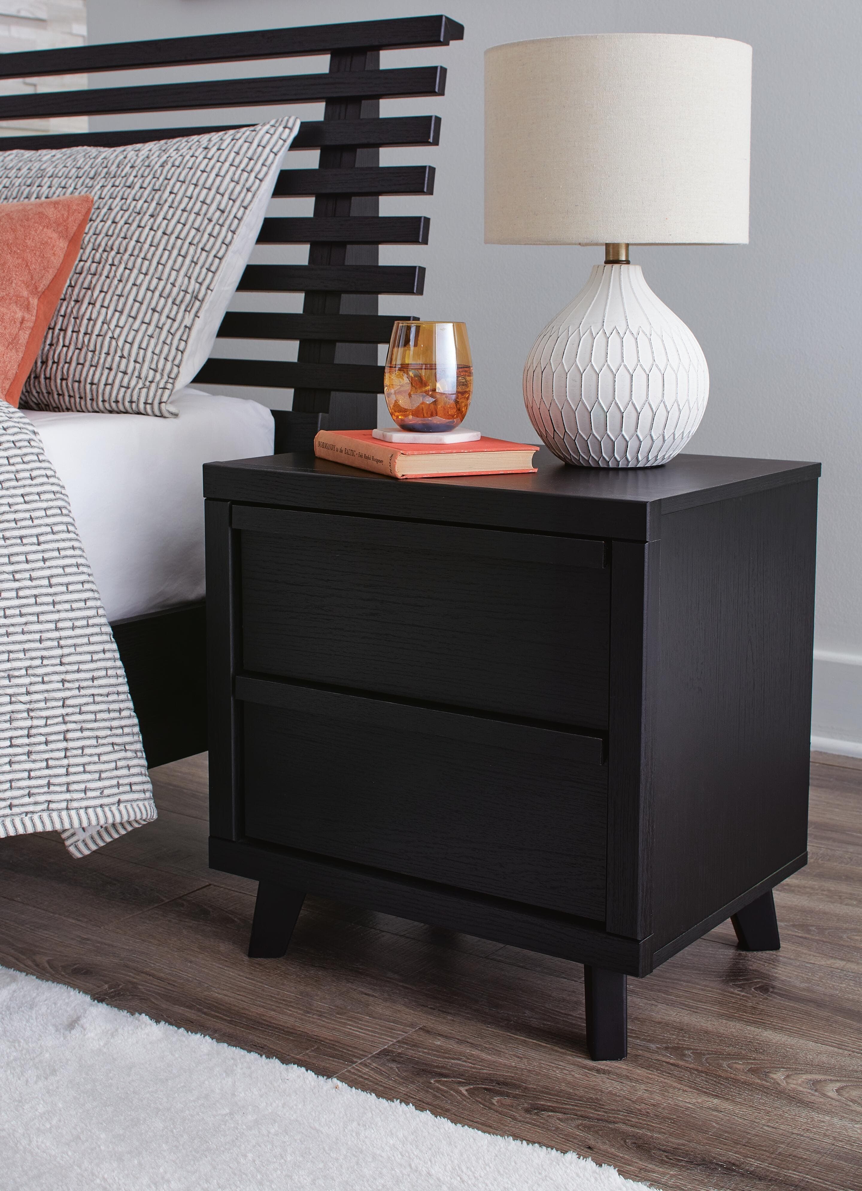 Danziar Nightstand — Black/Gray — view 2