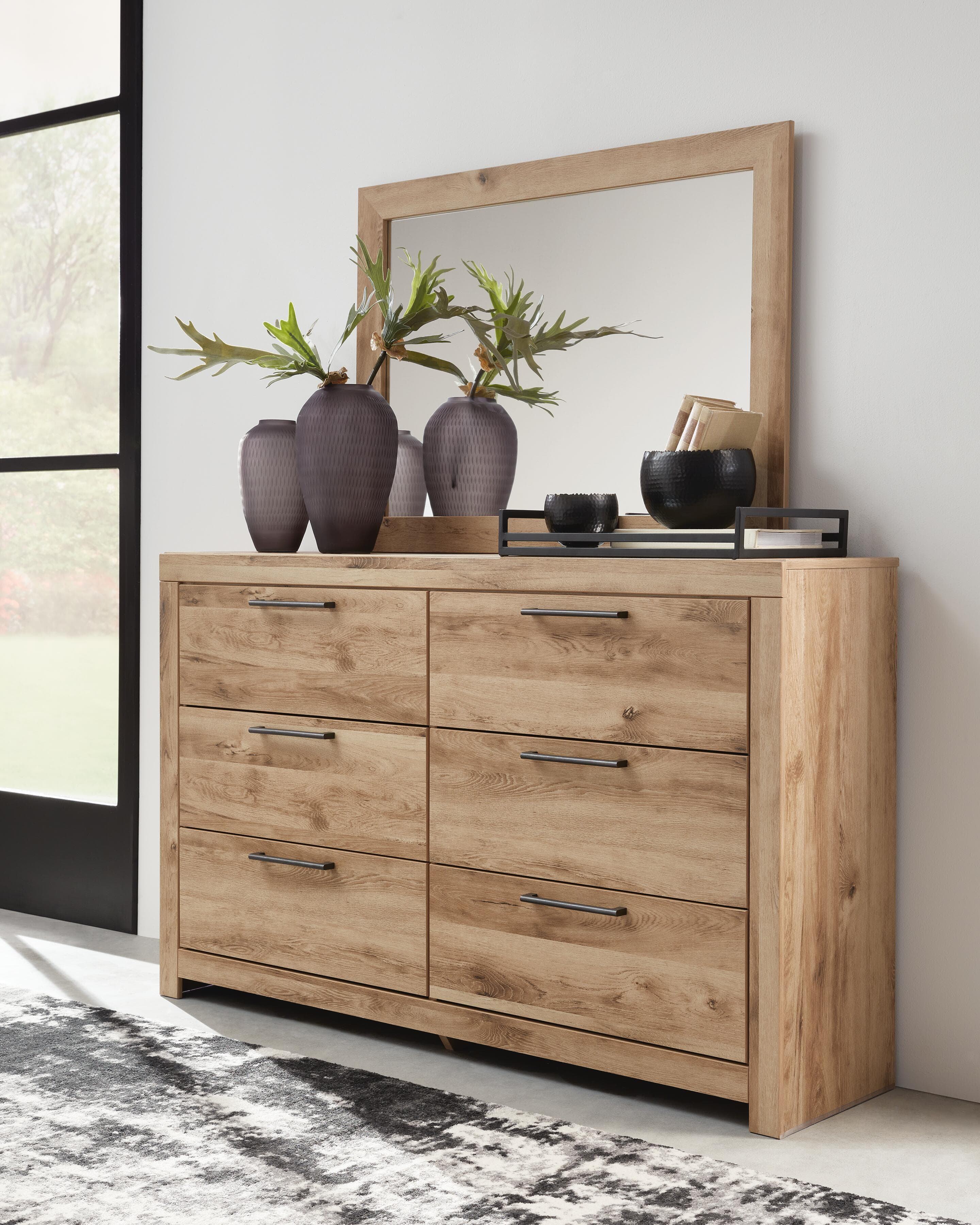 Hyanna Dresser and Mirror — Brown/Beige — view 2