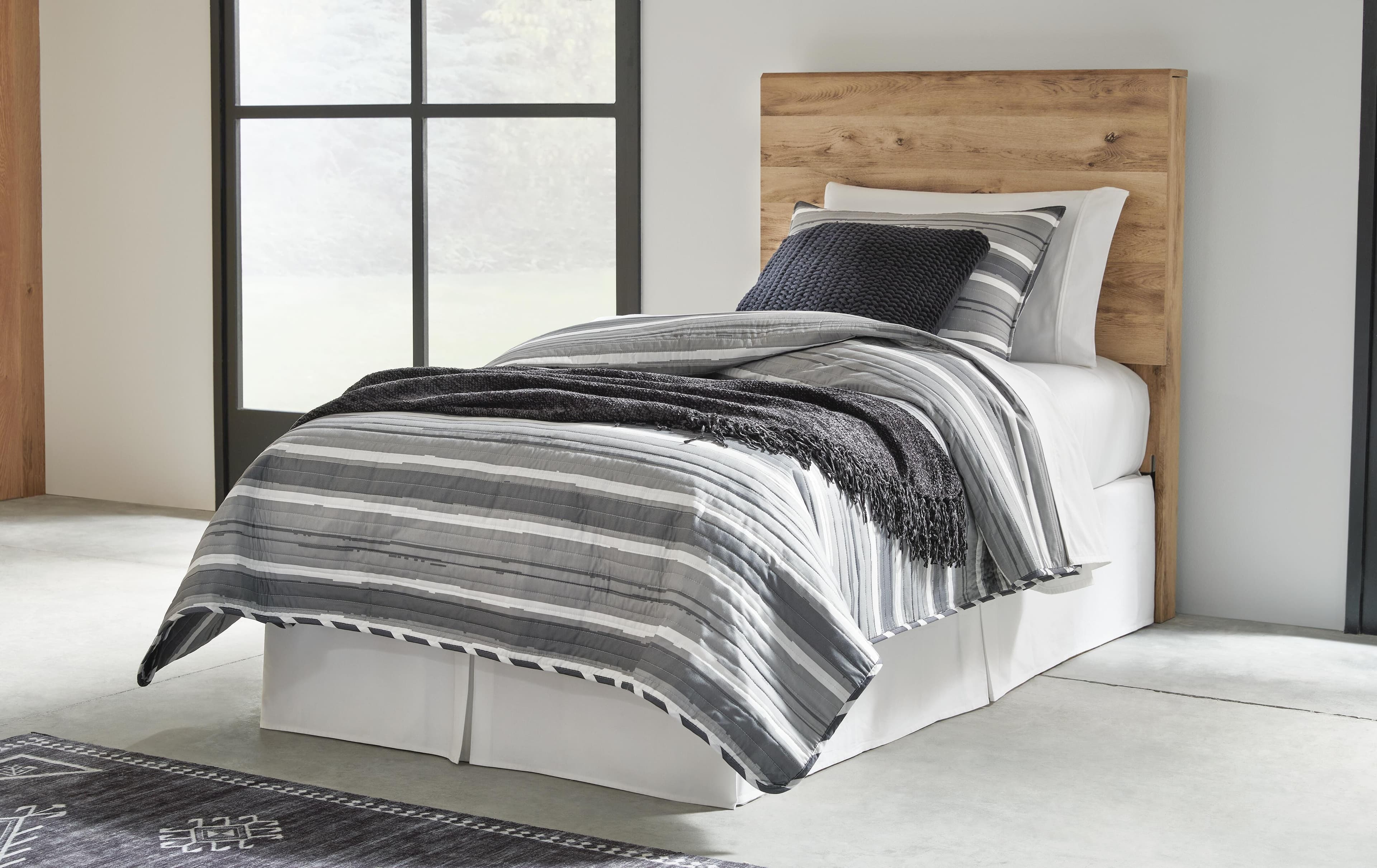 Hyanna Twin Panel Headboard — Brown/Beige — view 2