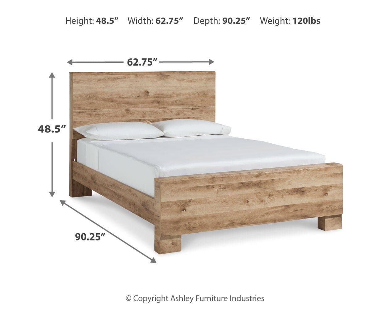 Hyanna Queen Panel Bed — Brown/Beige — view 6