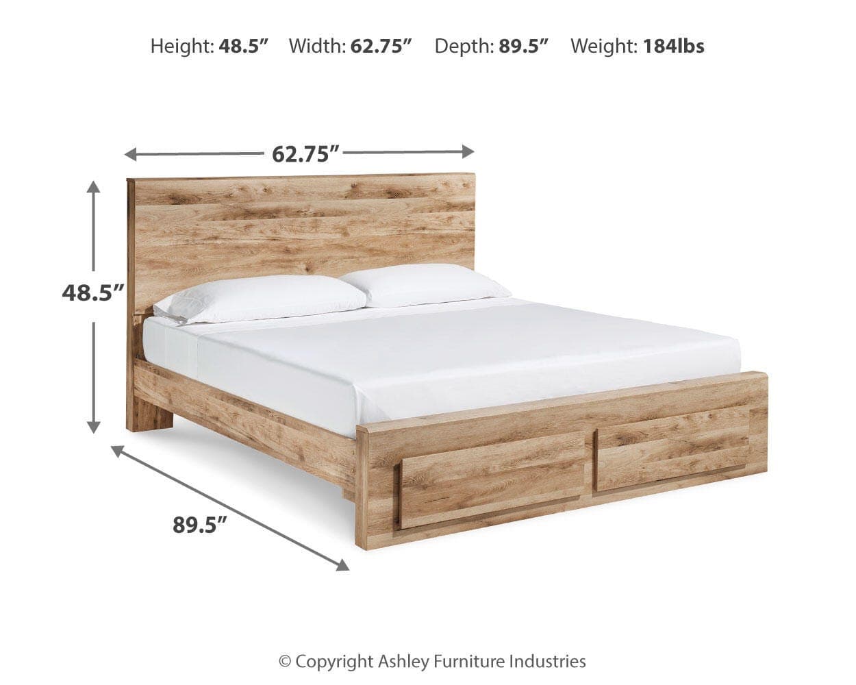 Hyanna Queen Panel Storage Bed — Brown/Beige — view 6