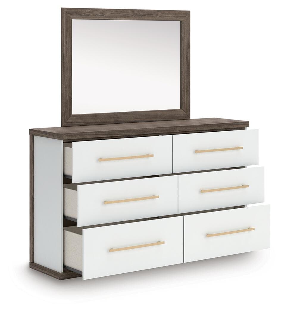 Mazilar Dresser and Mirror — Brown — view 3