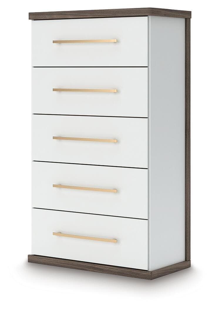 Mazilar Chest of Drawers — White & Brown/Beige — view 5
