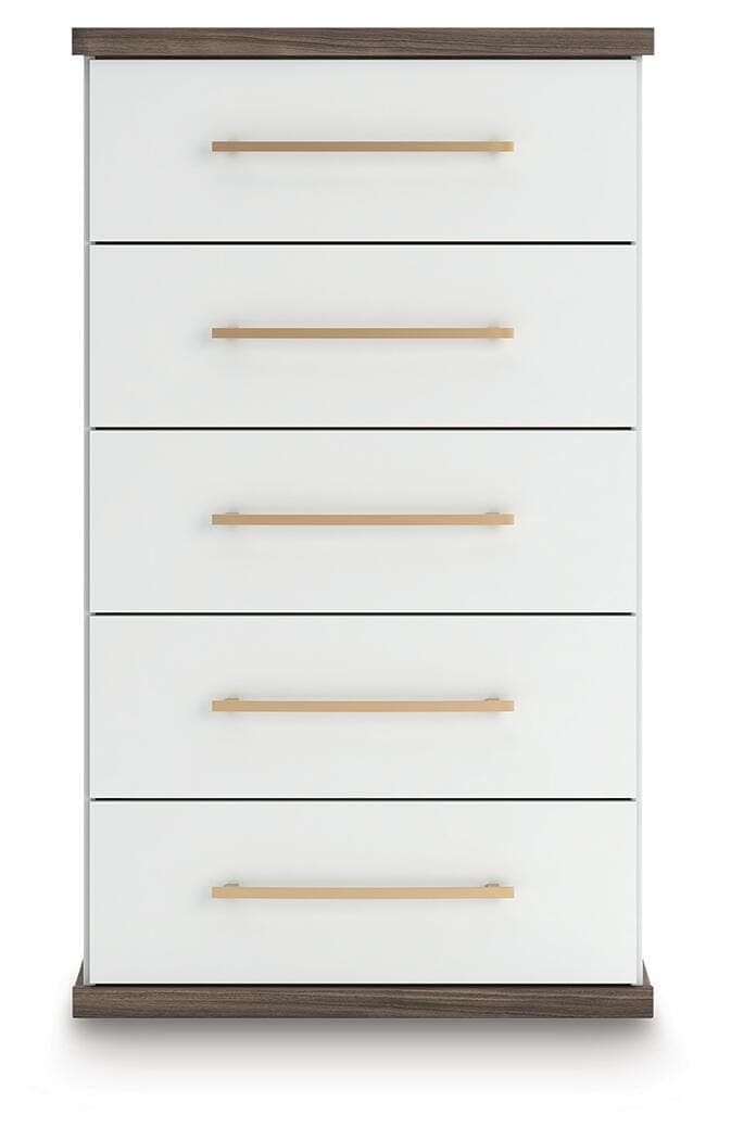 Mazilar Chest of Drawers — White & Brown/Beige — view 4