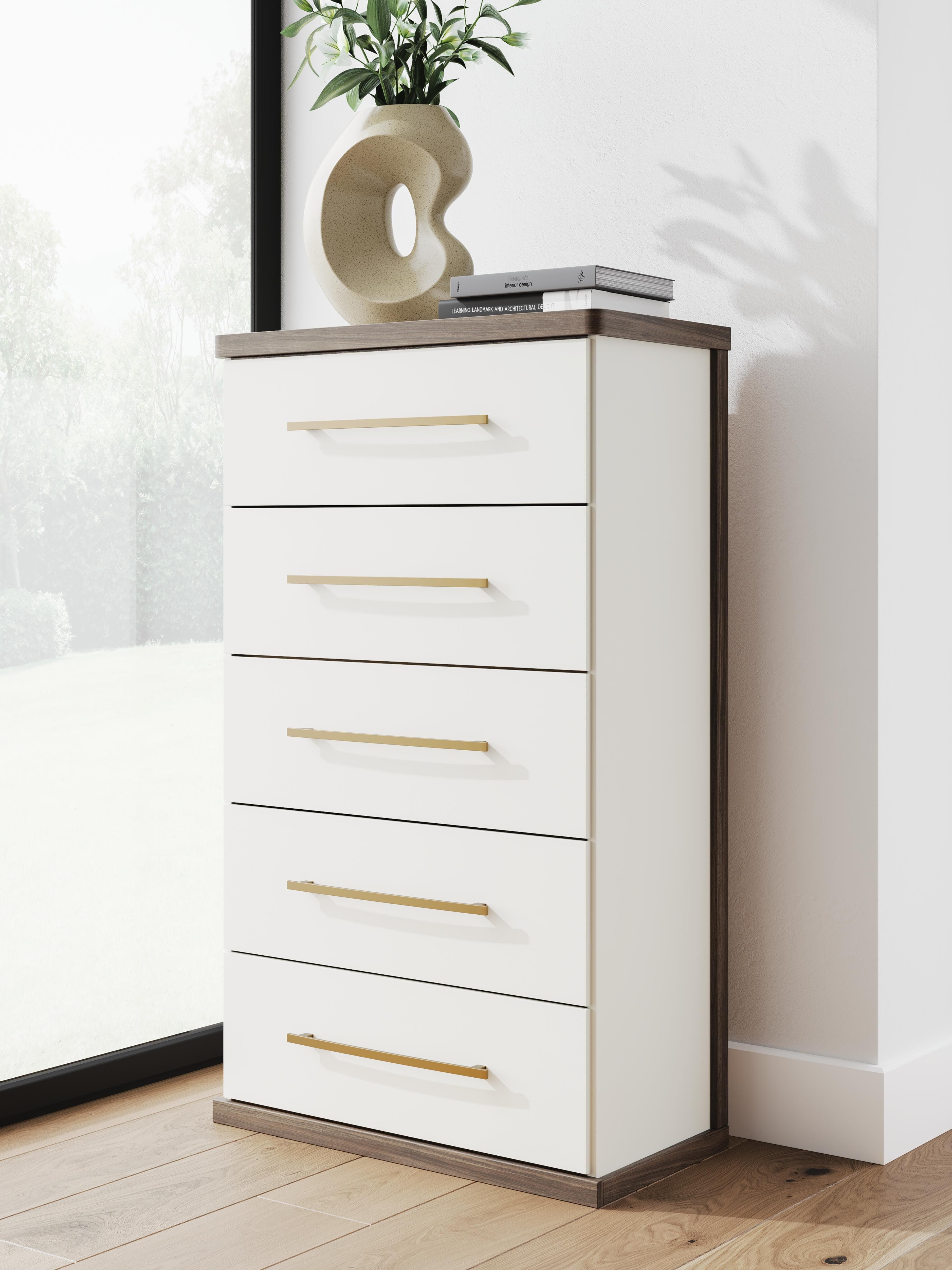 Mazilar Chest of Drawers — White & Brown/Beige — view 2