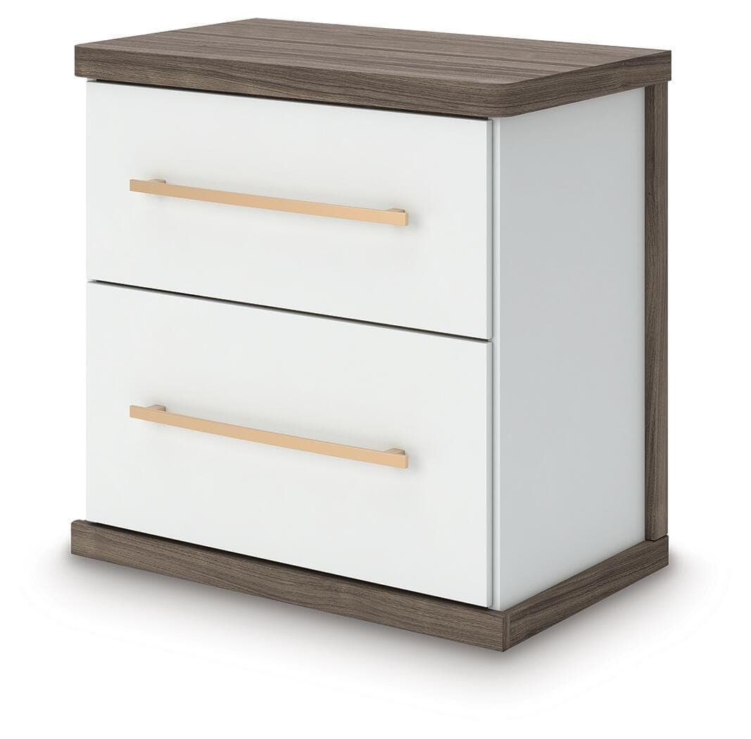 Mazilar Nightstand — White & Brown/Beige — view 5