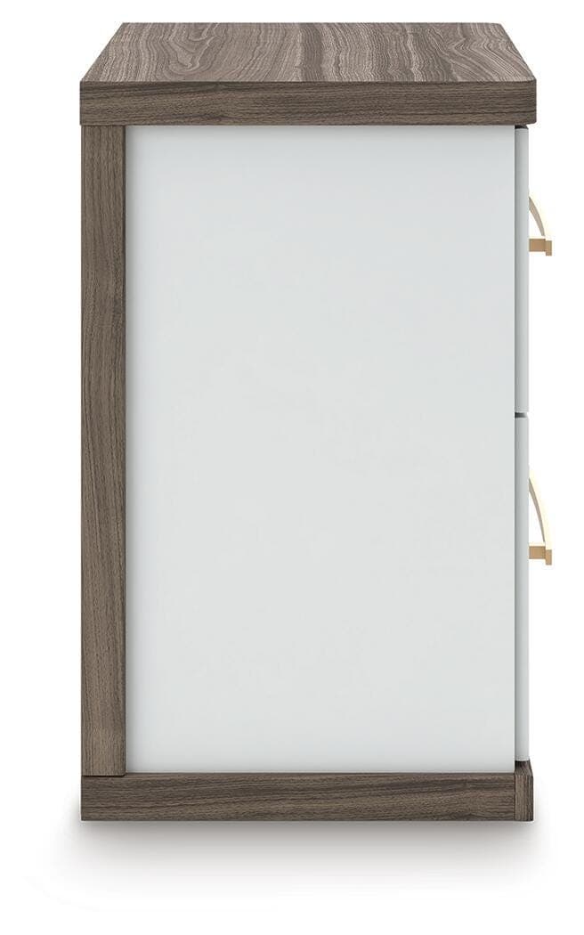 Mazilar Nightstand — White & Brown/Beige — view 6
