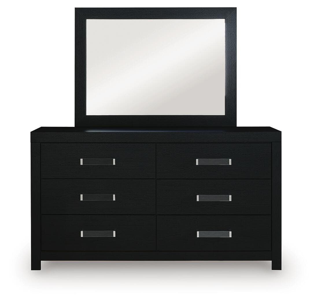 Raechalla Dresser and Mirror — Black — view 3