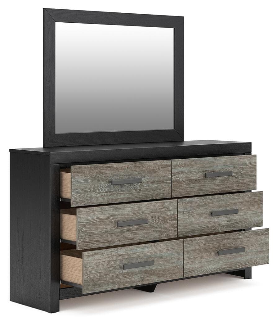 Jonnifer Dresser and Mirror — Black/Gray — view 2