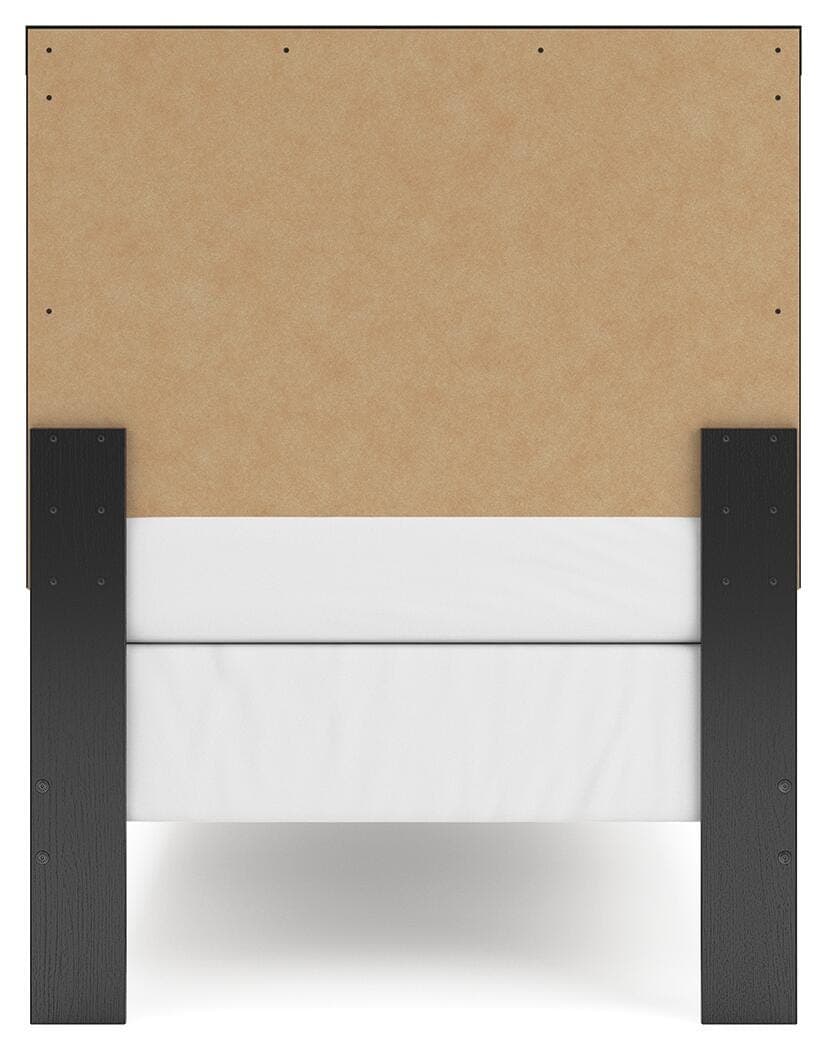 Jonnifer Twin Panel Bed — Black/Gray — view 6
