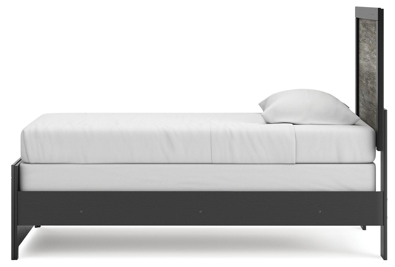 Jonnifer Twin Panel Bed — Black/Gray — view 7