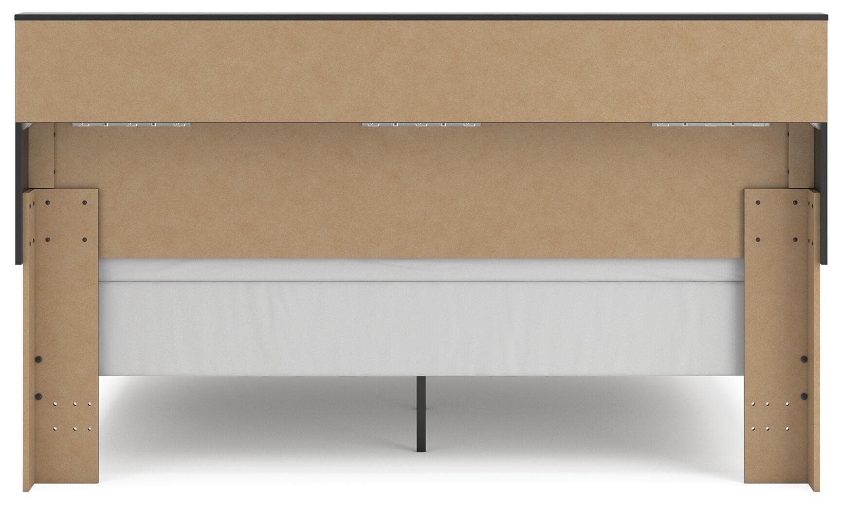 Jonnifer King Bookcase Bed — Black/Gray — view 6