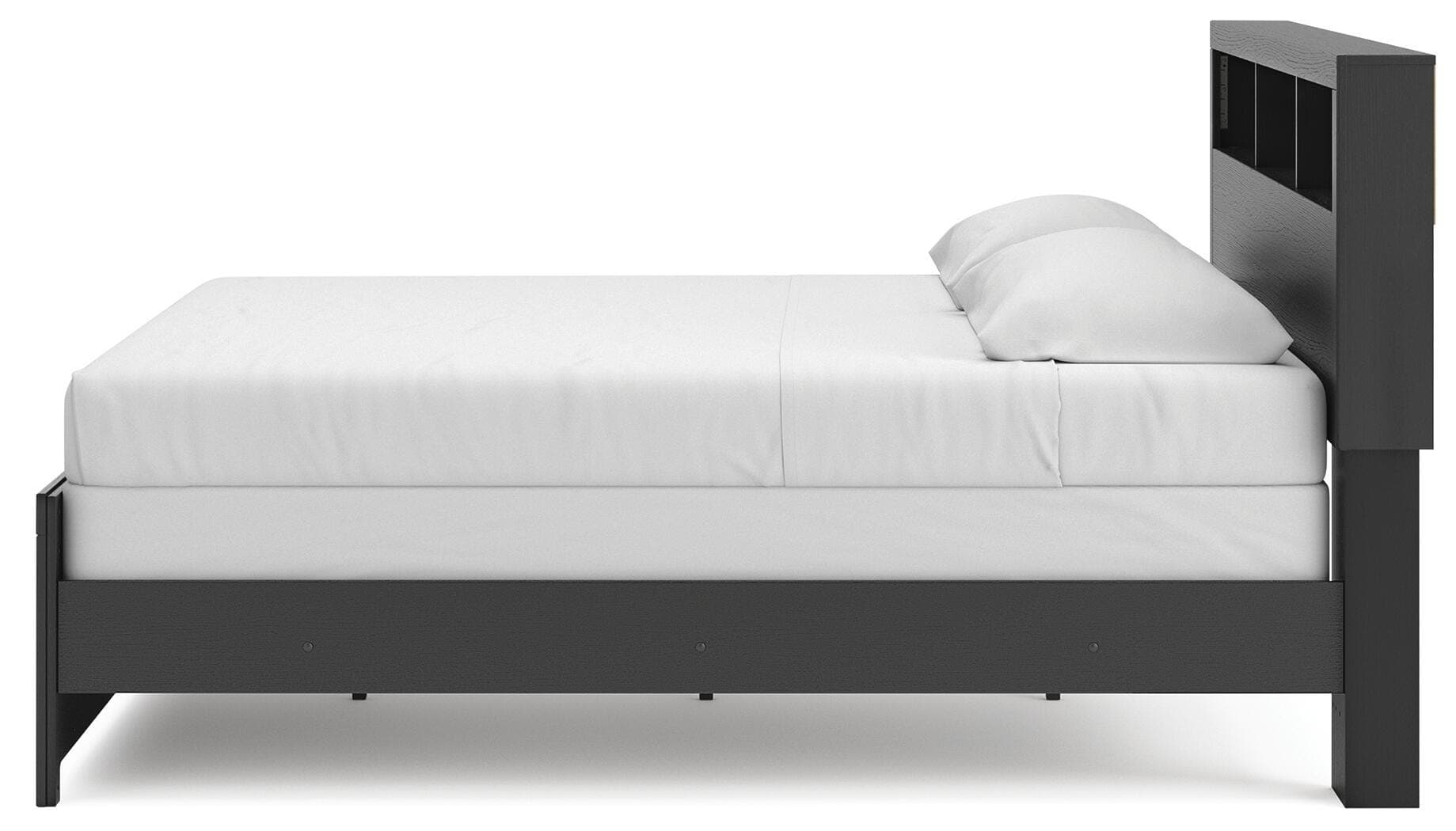 Jonnifer King Bookcase Bed — Black/Gray — view 7