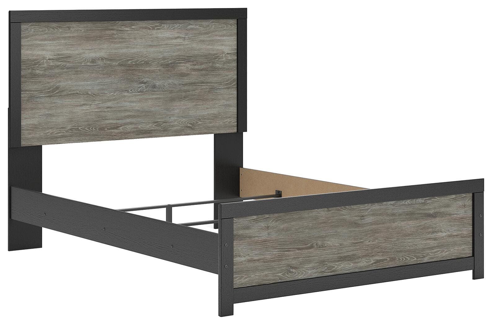 Jonnifer Queen Panel Bed — Black/Gray — view 2