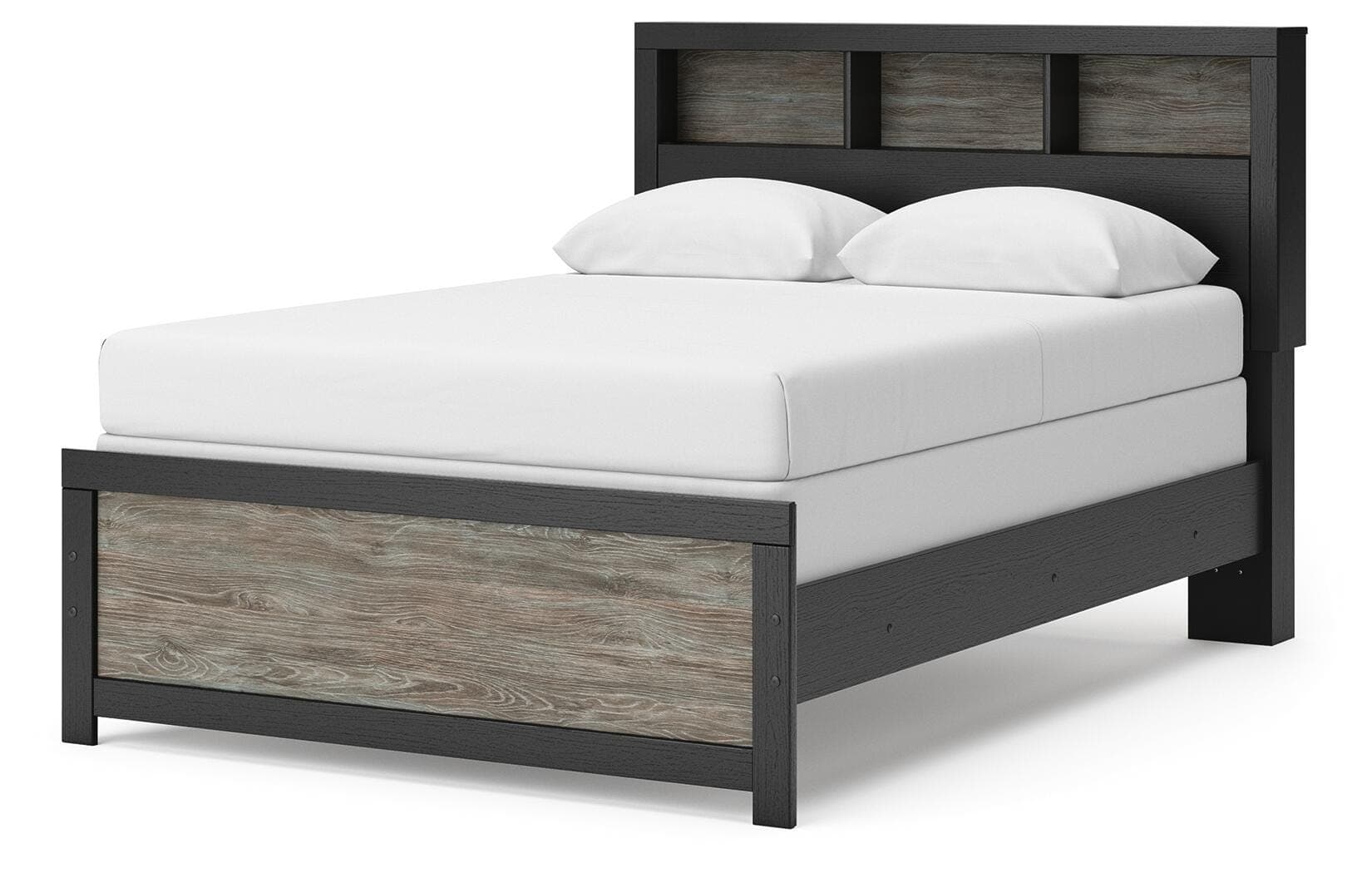 Jonnifer Full Bookcase Bed — Black/Gray — view 4
