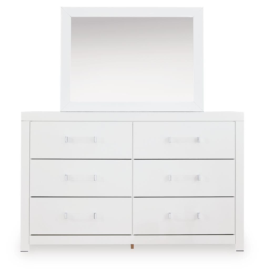 Raechalla Dresser and Mirror — White — view 3