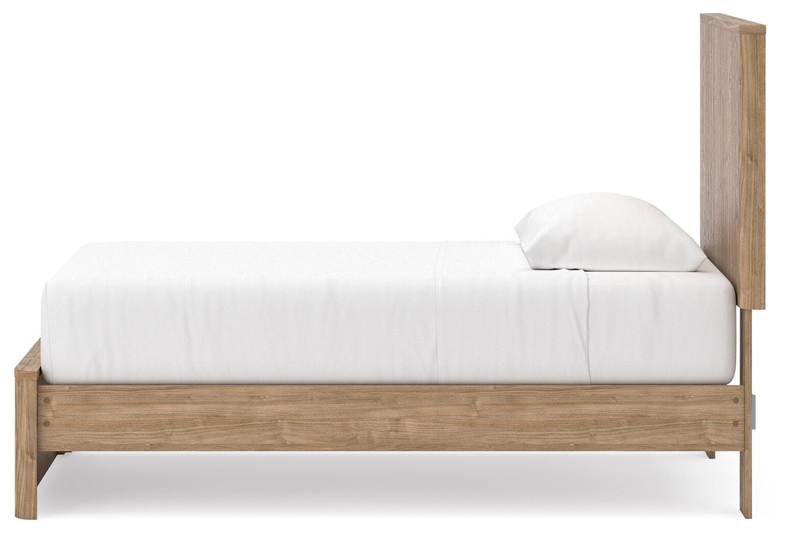 Dovander Twin Panel Platform Bed — Warm Natural Brown — view 7