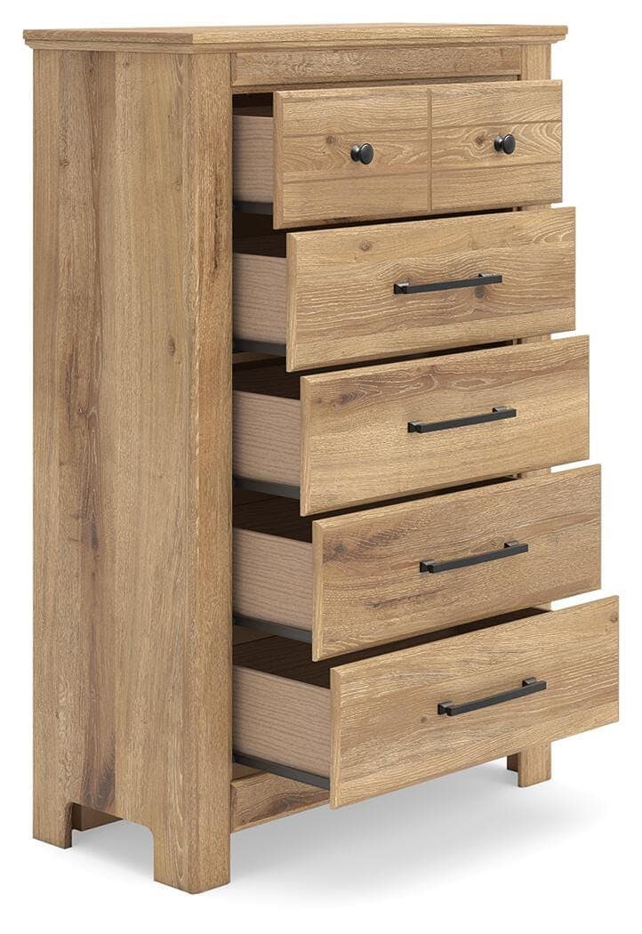 Fenderport Chest of Drawers — Brown/Beige — view 3