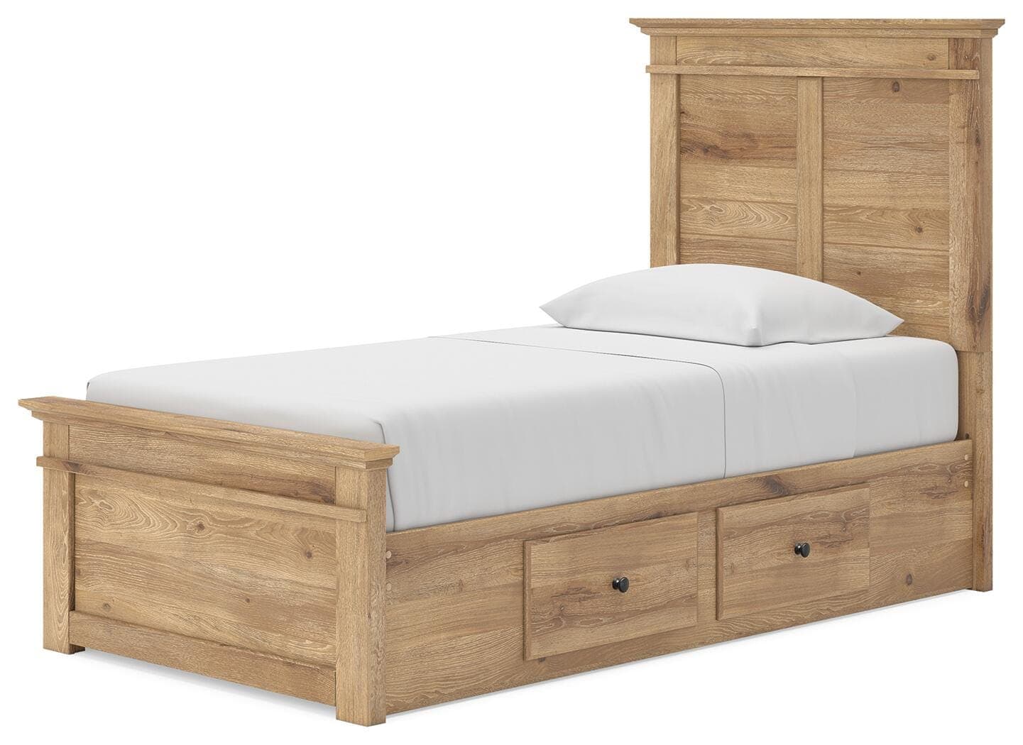 Fenderport Twin Panel Storage Bed — Tan — view 4