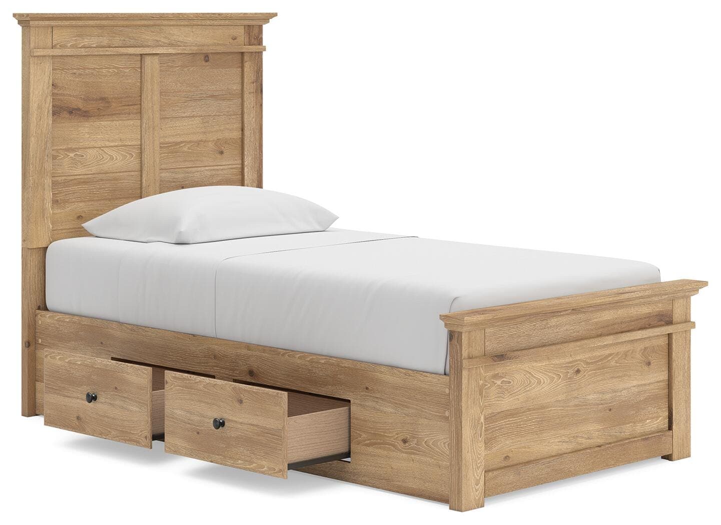 Fenderport Twin Panel Storage Bed — Tan — view 5