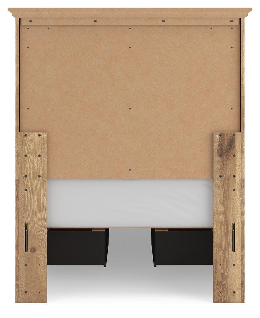 Fenderport Twin Panel Storage Bed — Tan — view 7