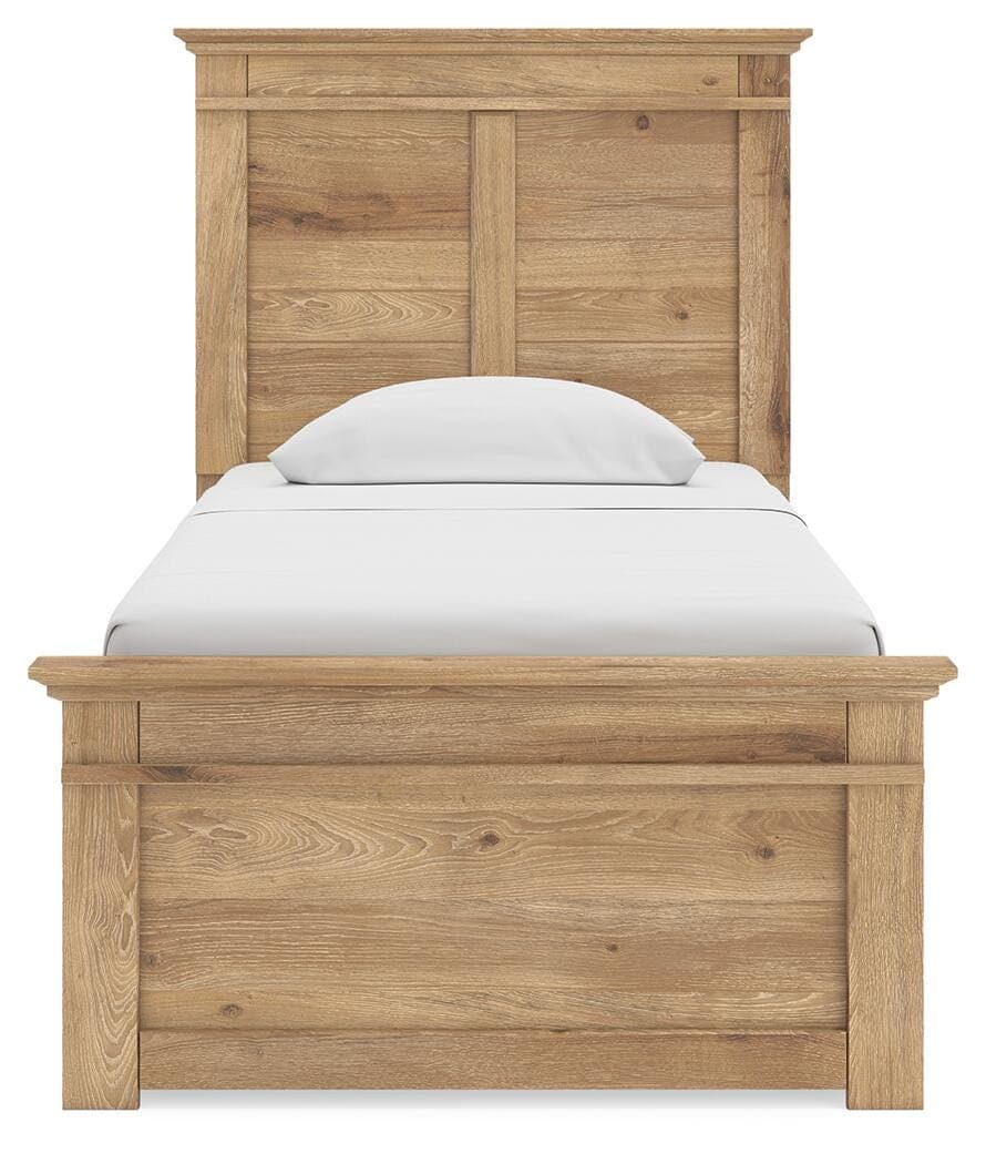 Fenderport Twin Panel Storage Bed — Tan — view 6