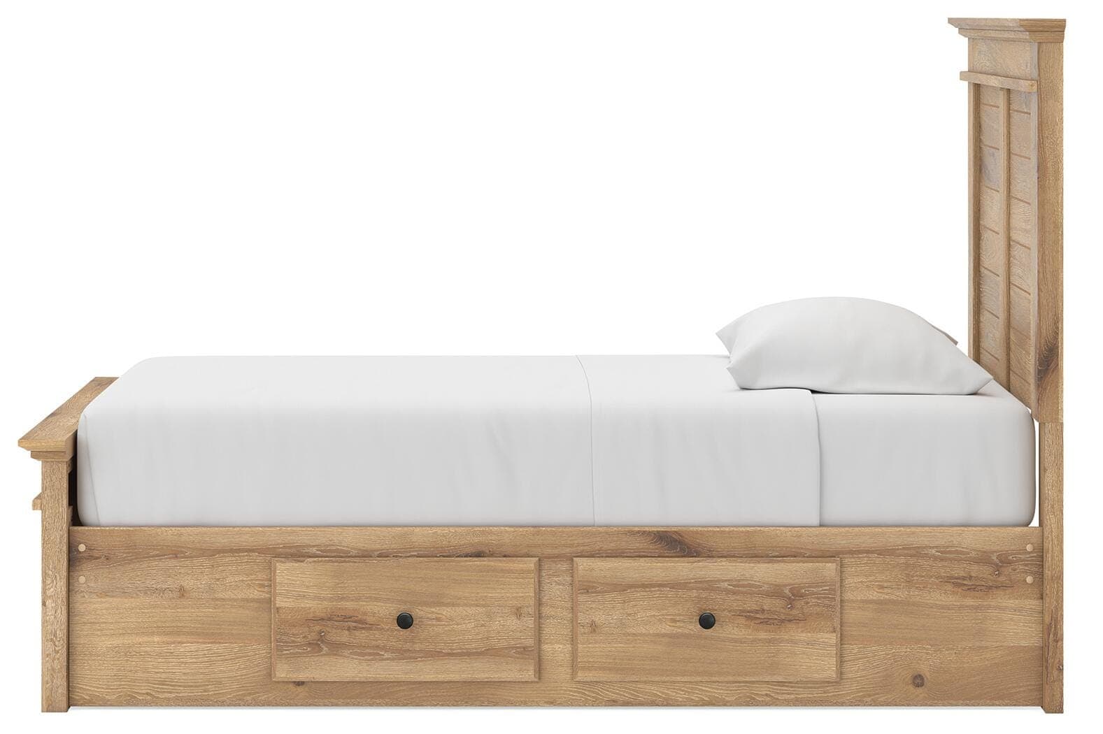 Fenderport Twin Panel Storage Bed — Tan — view 8