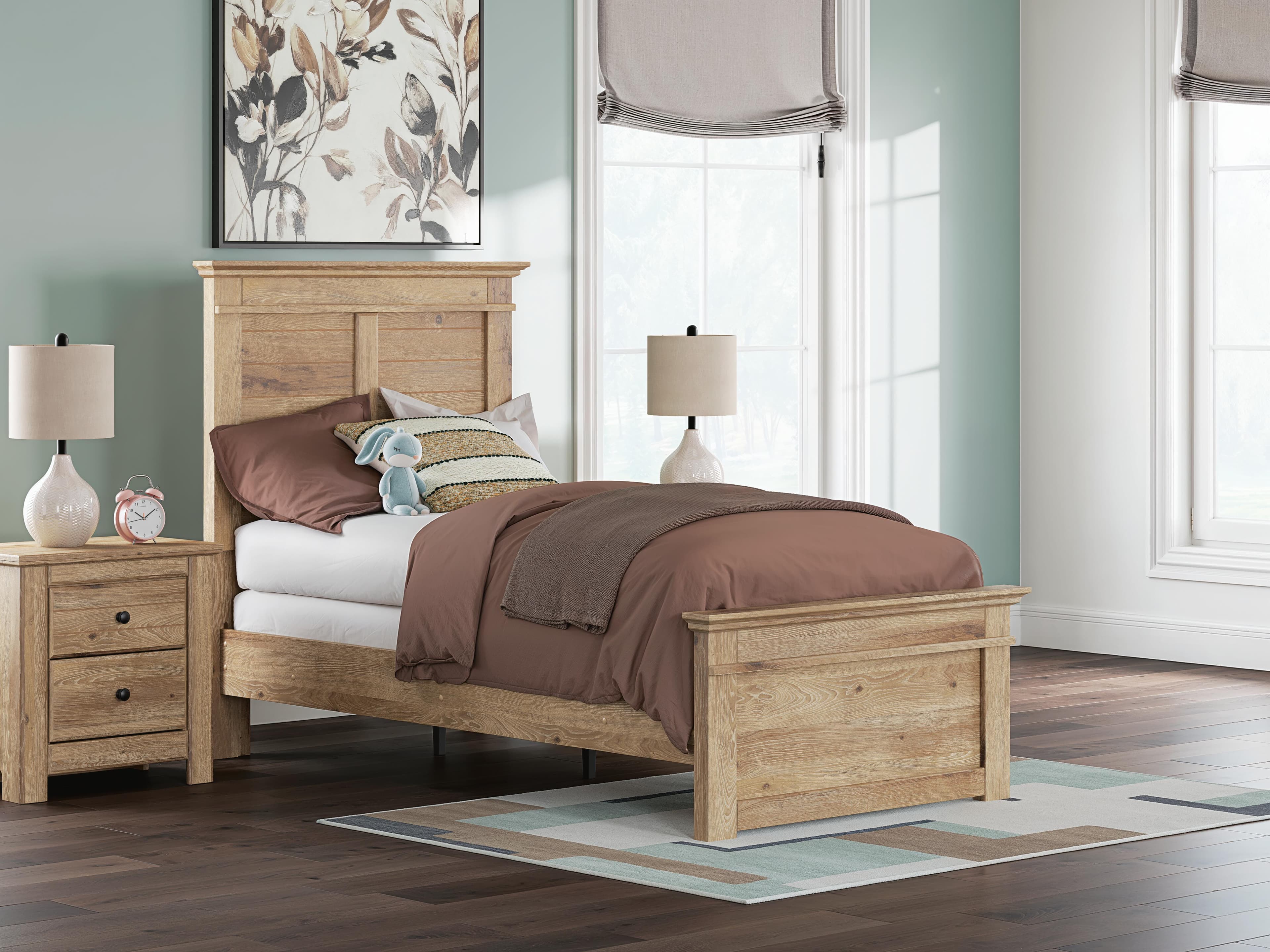 Fenderport Twin Panel Bed — Tan — view 2