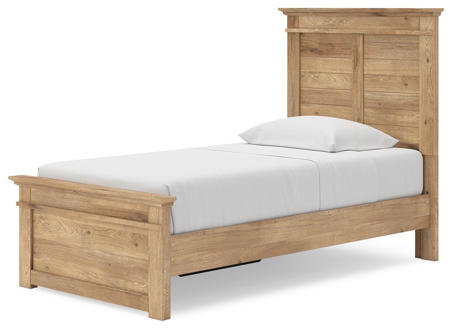 Fenderport Twin Panel Storage Bed — Tan — view 4