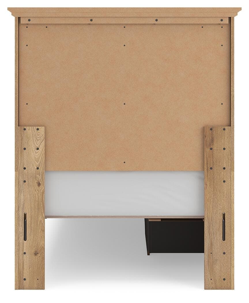 Fenderport Twin Panel Storage Bed — Tan — view 7
