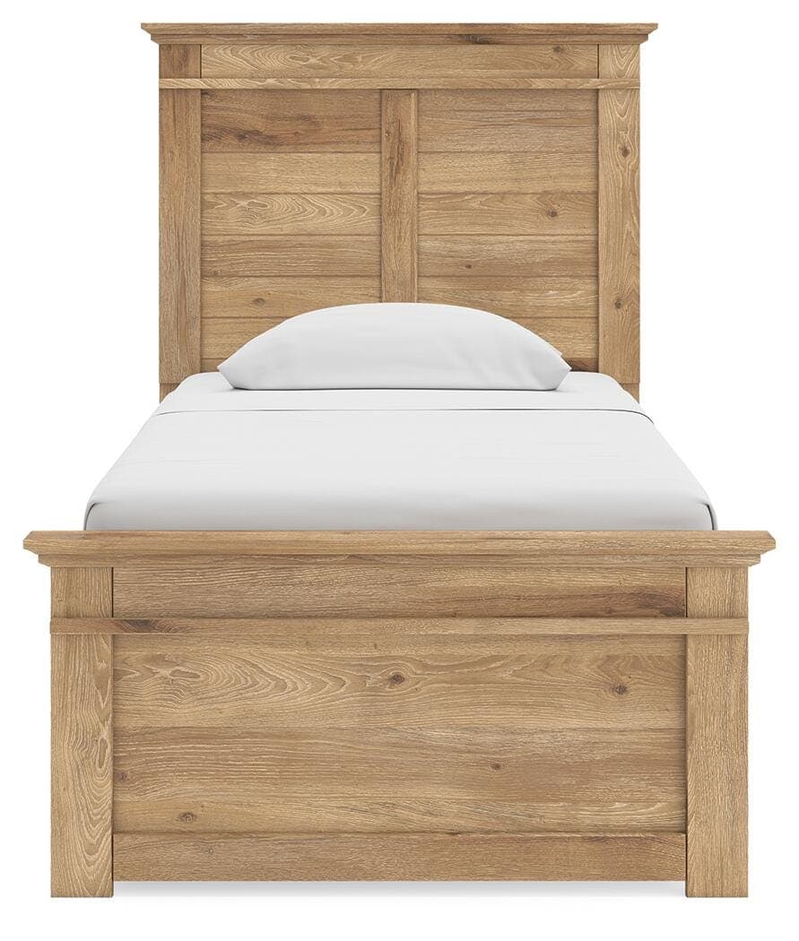Fenderport Twin Panel Storage Bed — Tan — view 6