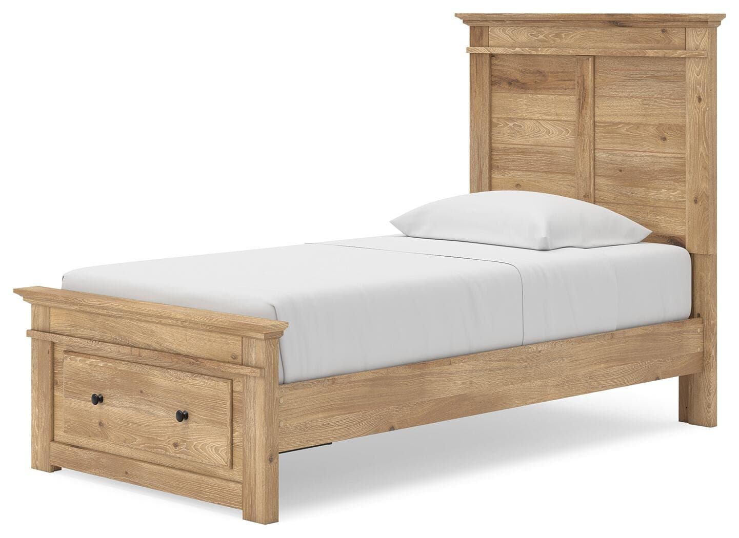 Fenderport Twin Panel Storage Bed — Tan — view 4