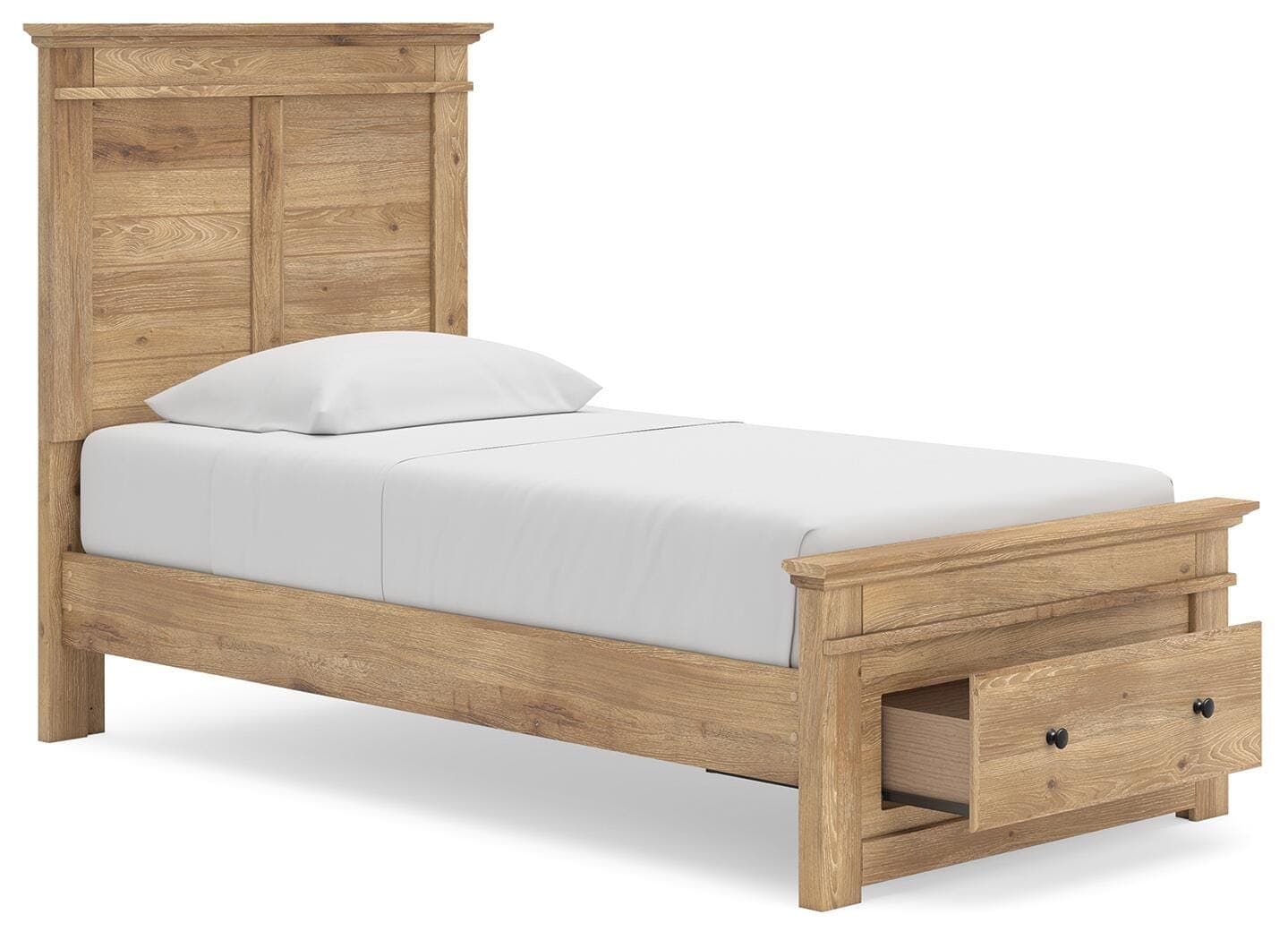 Fenderport Twin Panel Storage Bed — Tan — view 5