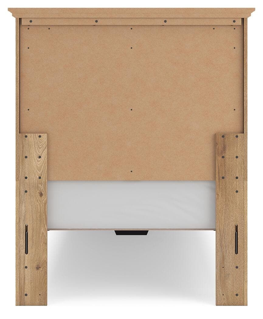Fenderport Twin Panel Storage Bed — Tan — view 7