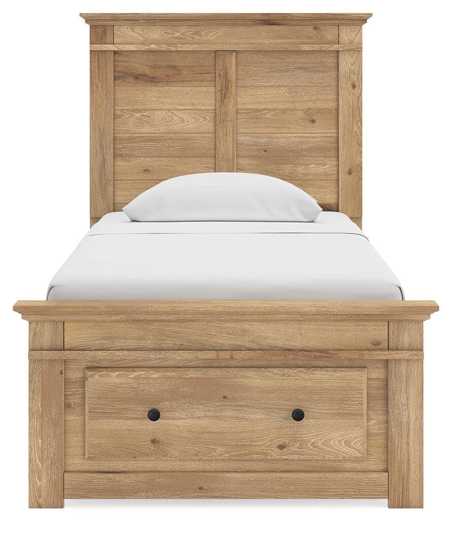 Fenderport Twin Panel Storage Bed — Tan — view 6