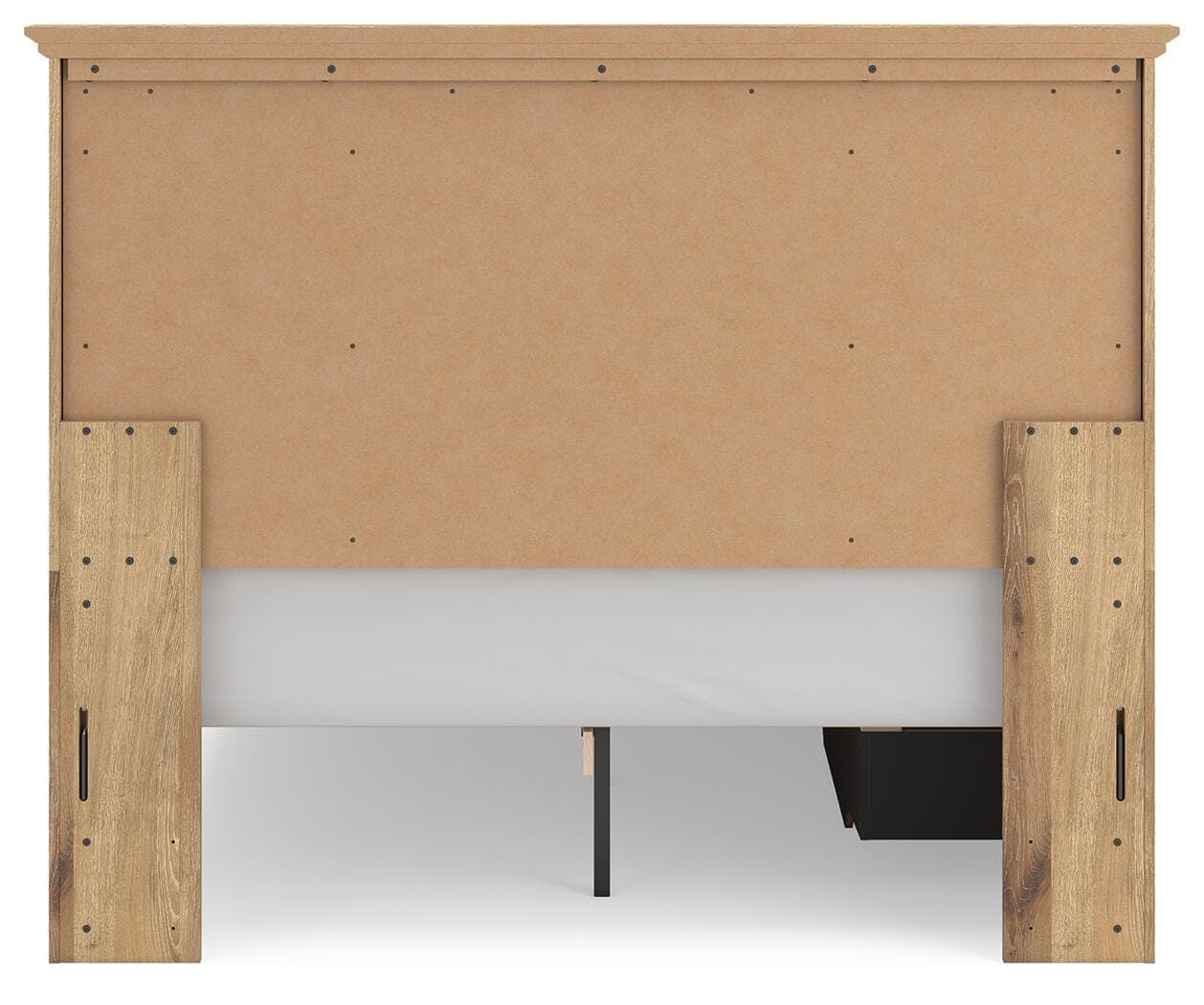 Fenderport Queen Panel Storage Bed — Tan — view 7