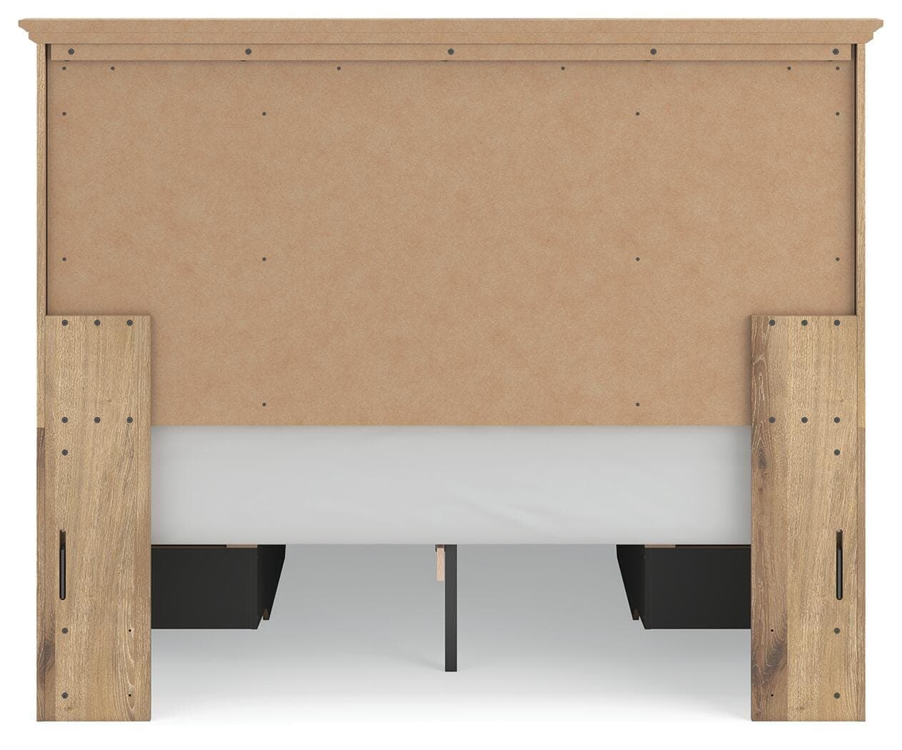 Fenderport Queen Panel Storage Bed — Tan — view 7
